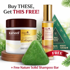 karseel collagen Hair Mask +Argan Oil Set + soap gift